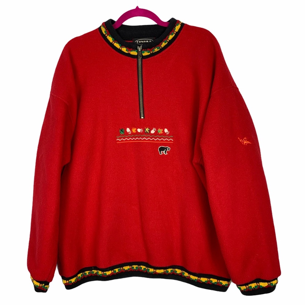Tundra Sport Canada Fleece PullOver Sweatshirt L